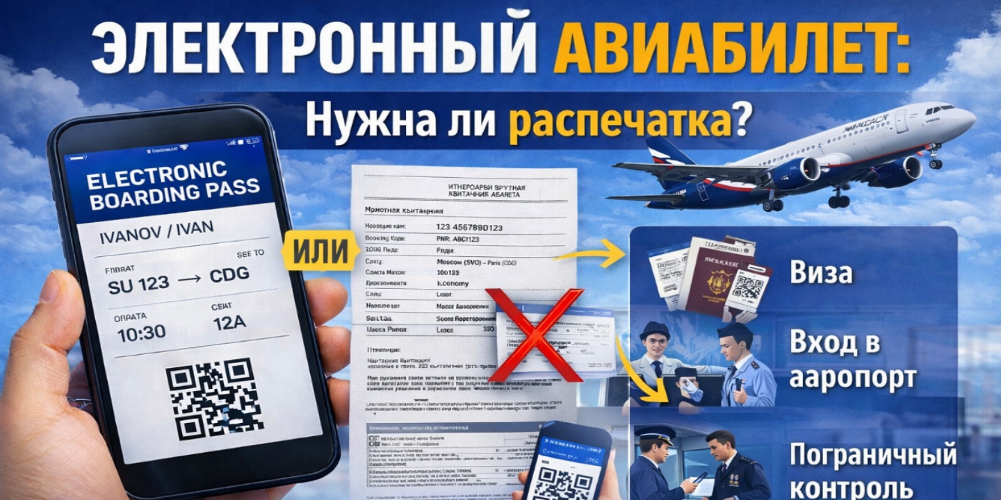 Электронный авиабилет: как выглядит и нужен ли распечатанный документ