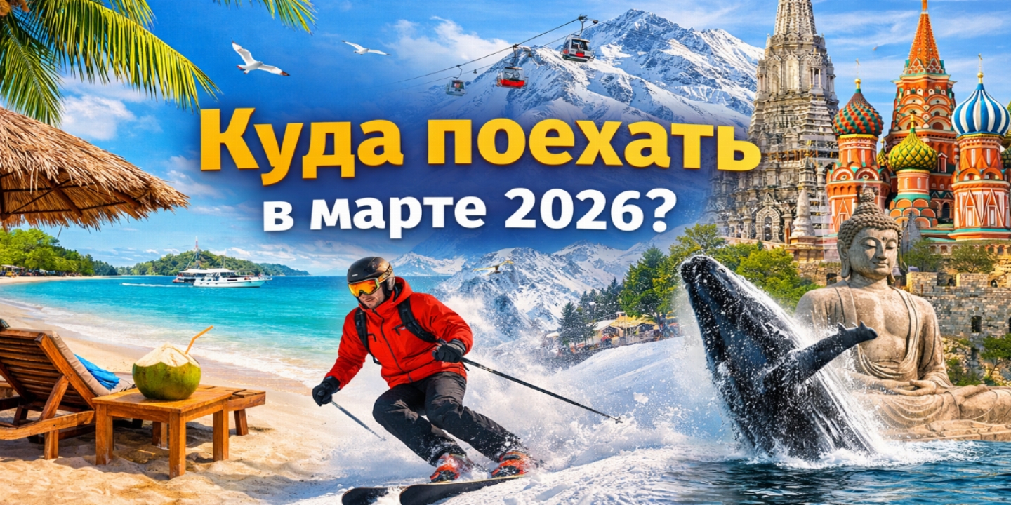 Куда поехать в марте 2026: лучшие направления для отдыха весной