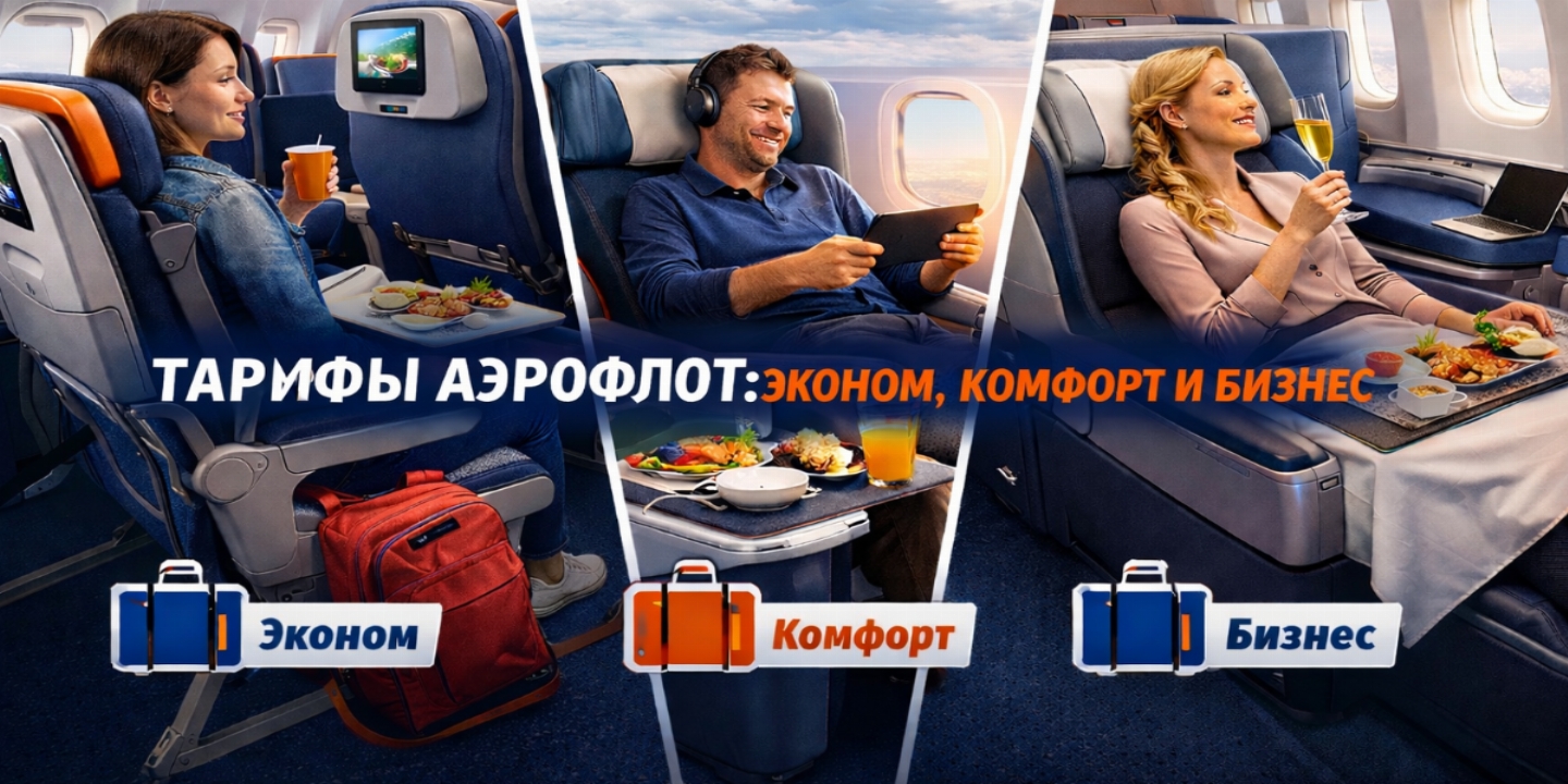 Тарифы Аэрофлота: эконом, комфорт и бизнес — в чем разница