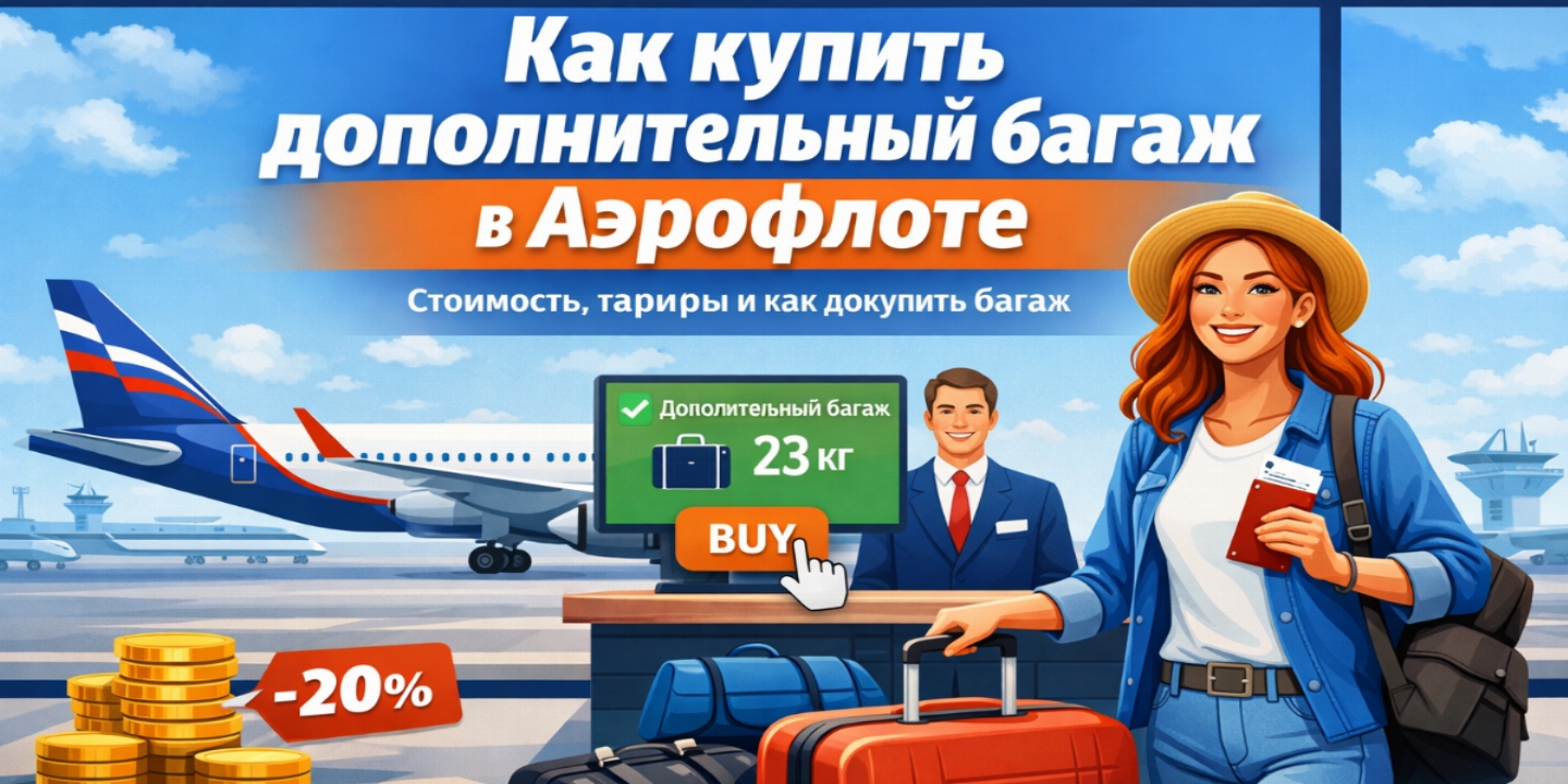 Как купить дополнительный багаж в Аэрофлоте: стоимость, правила и способы оплаты