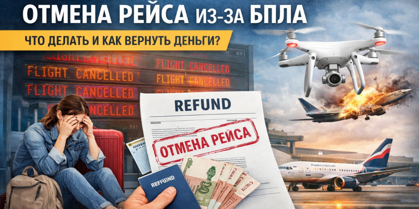 Отмена рейса из-за БПЛА: что делать пассажиру и как вернуть деньги
