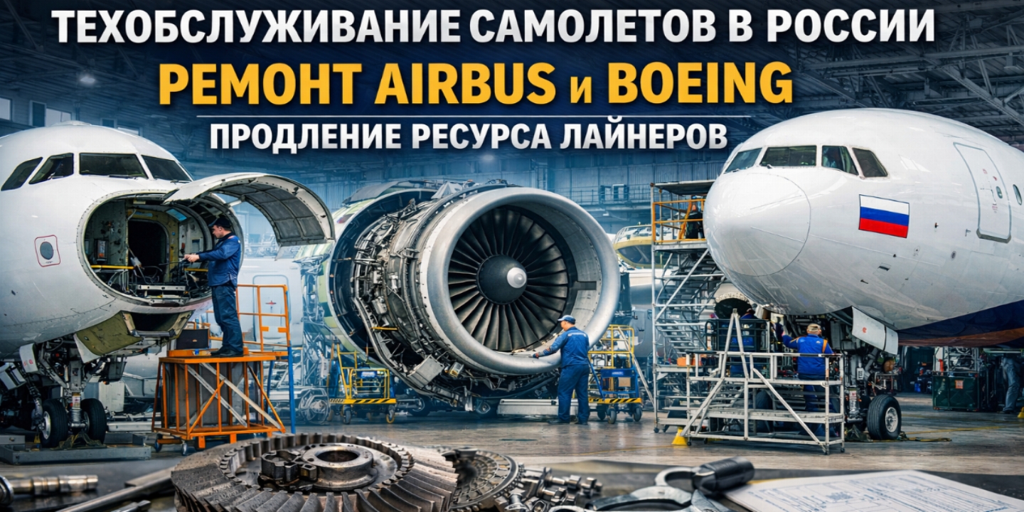 Российские авиакомпании освоили тяжелое техобслуживание иностранных самолетов