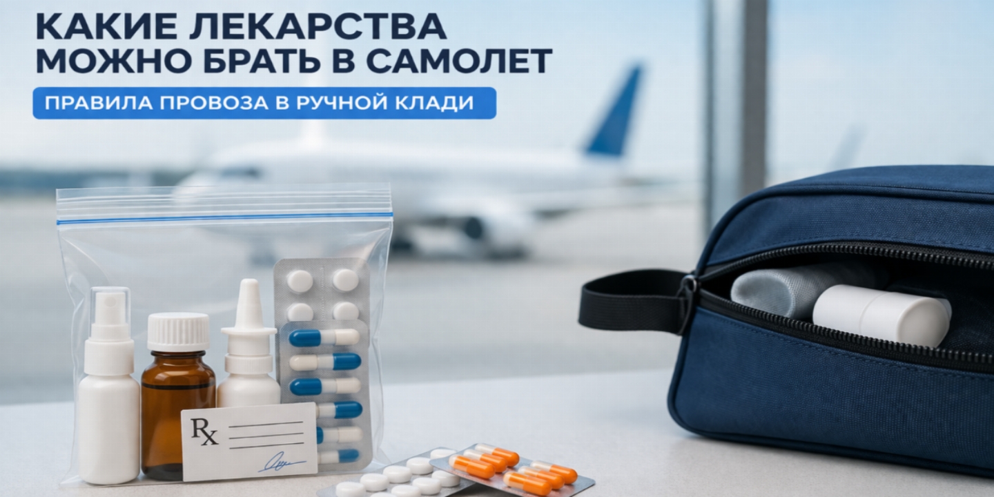 Какие лекарства можно брать в ручную кладь в самолет: правила и советы