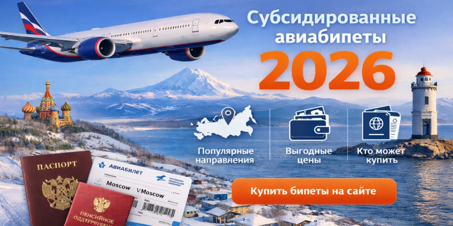 «Аэрофлот» открыл продажу субсидированных авиабилетов на 2026 год