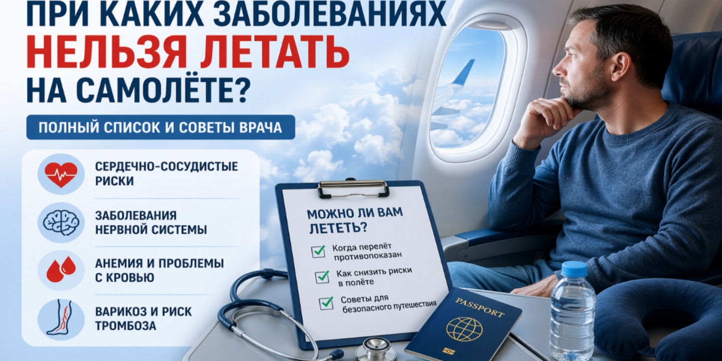 При каких заболеваниях нельзя летать на самолёте?
