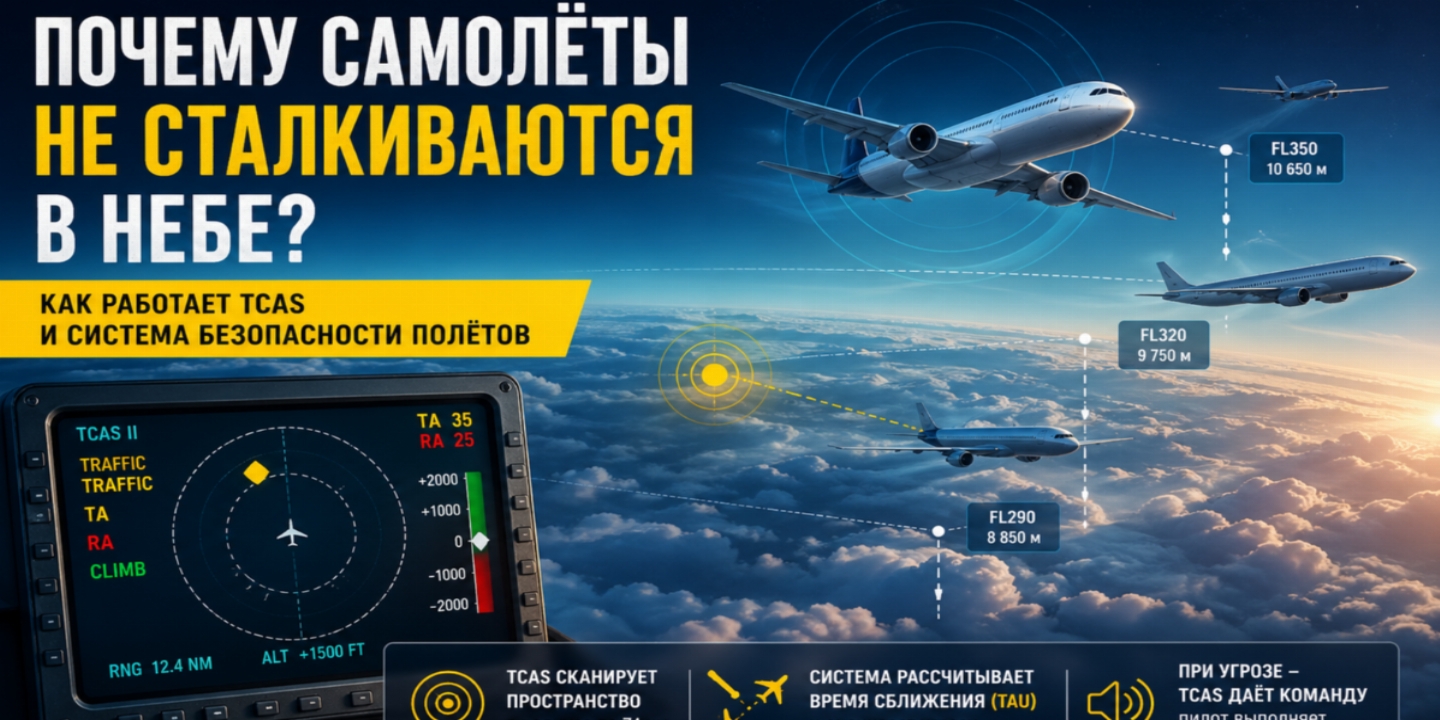 Почему самолёты не сталкиваются в небе: невидимая система безопасности