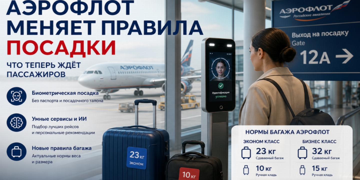 Без очередей и бирок: как изменятся посадка и багаж у «Аэрофлота»