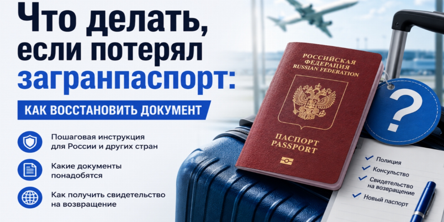 Что делать, если потерял загранпаспорт: как восстановить документ