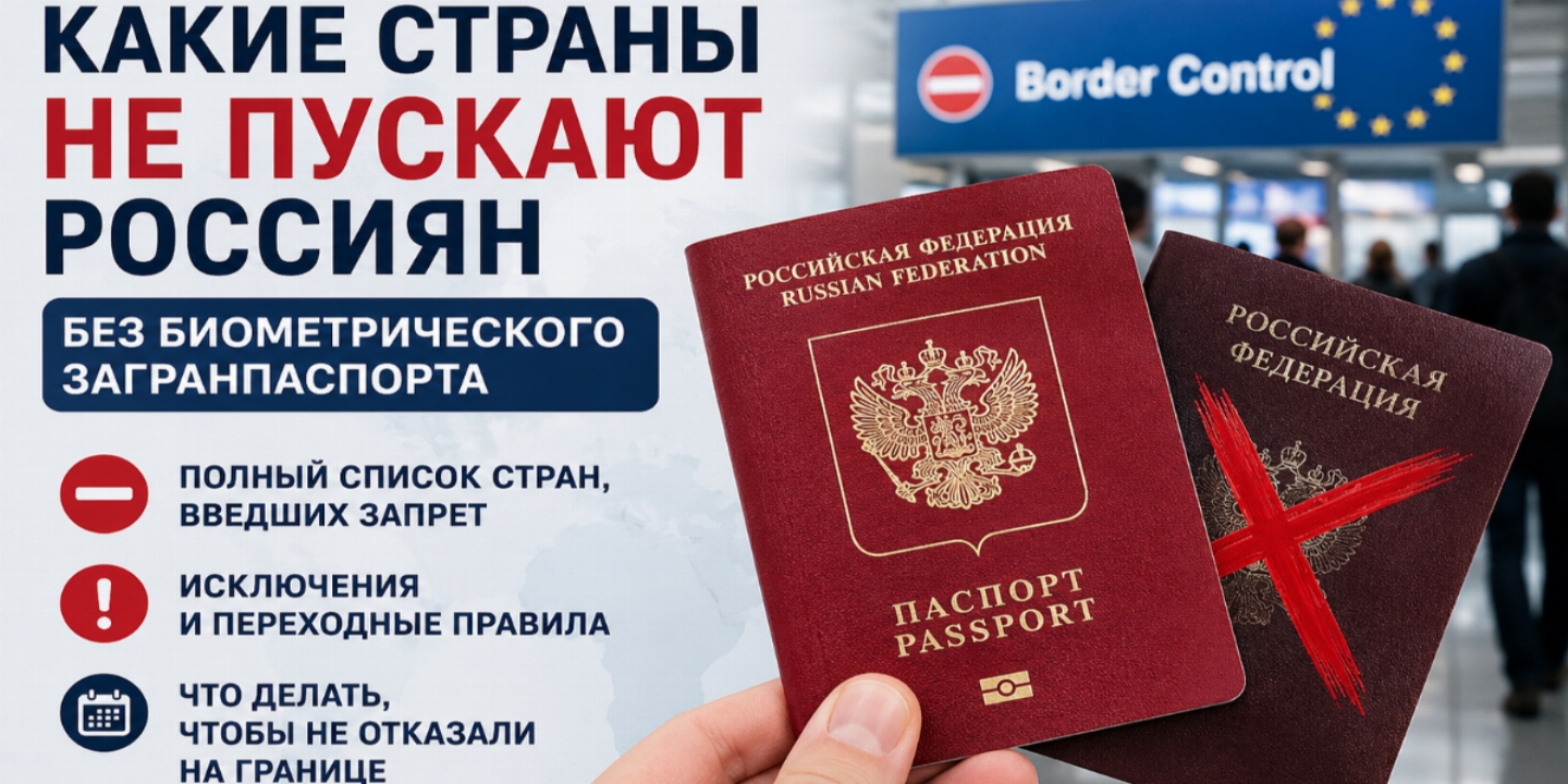 Без чипа — ни шагу: какие страны закрыли въезд россиянам с «старыми» загранпаспортами в 2026 году
