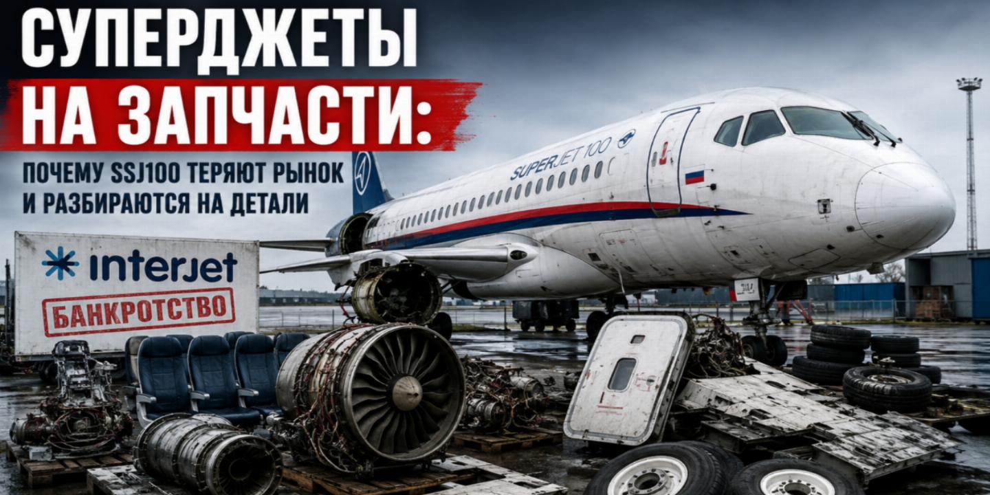 Суперджеты на запчасти: почему Superjet 100 теряют рынок и разбираются на детали