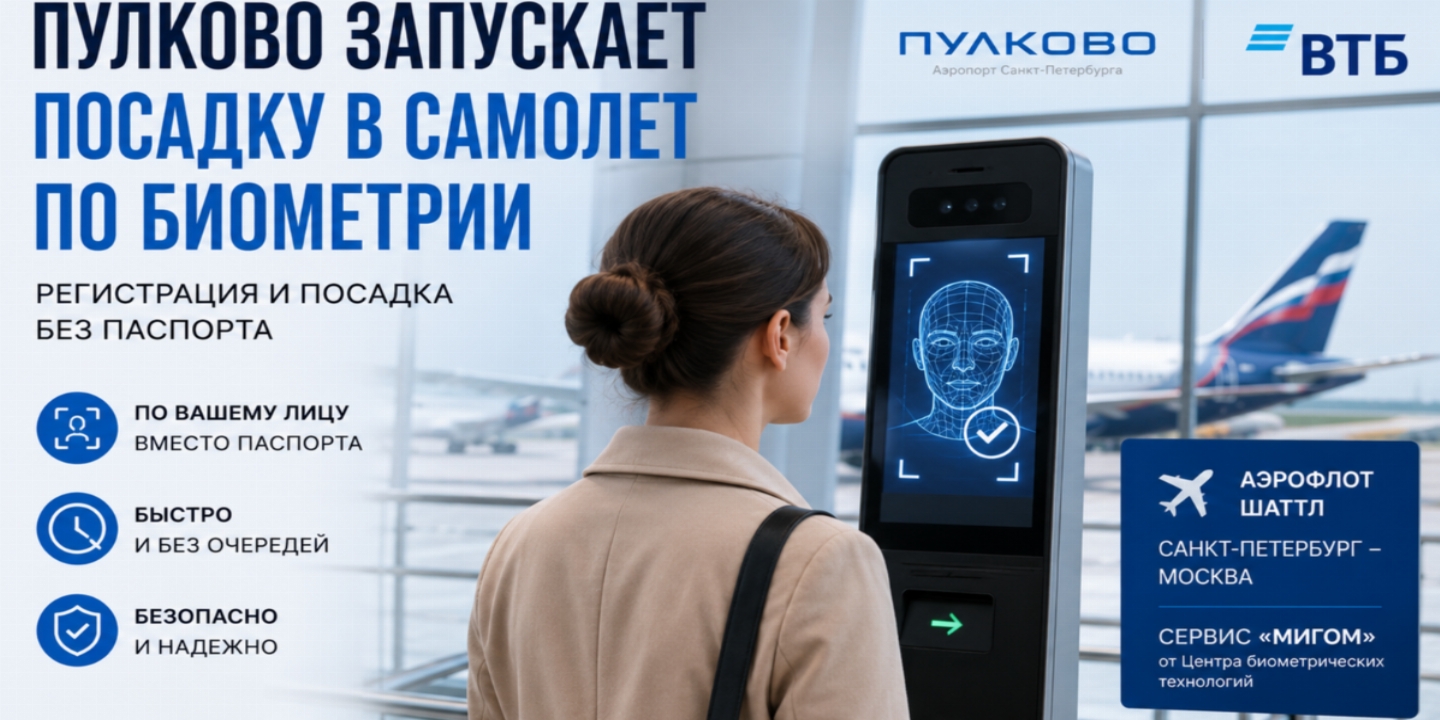 Лицо вместо паспорта: Пулково запускает посадку на рейсы по биометрии