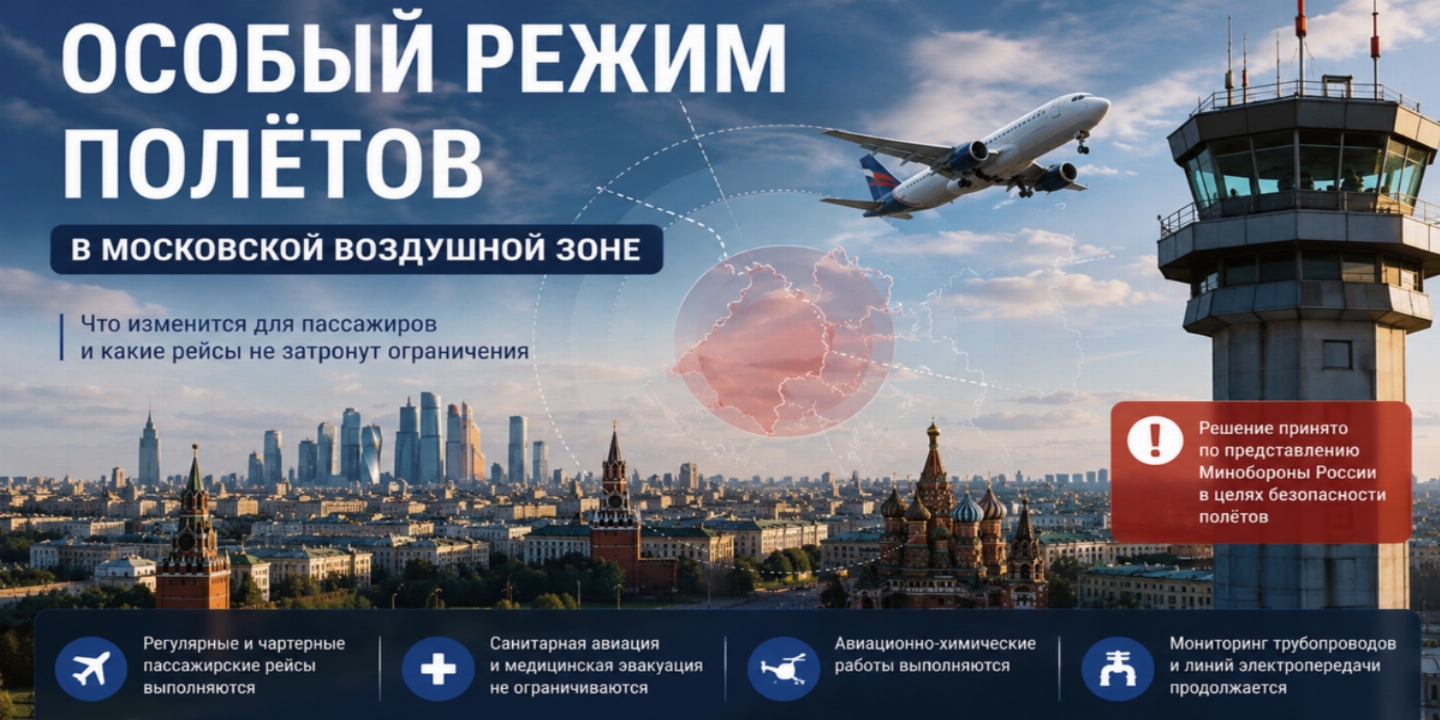 Небо под контролем: зачем в России вводят особый режим полётов над Московской зоной