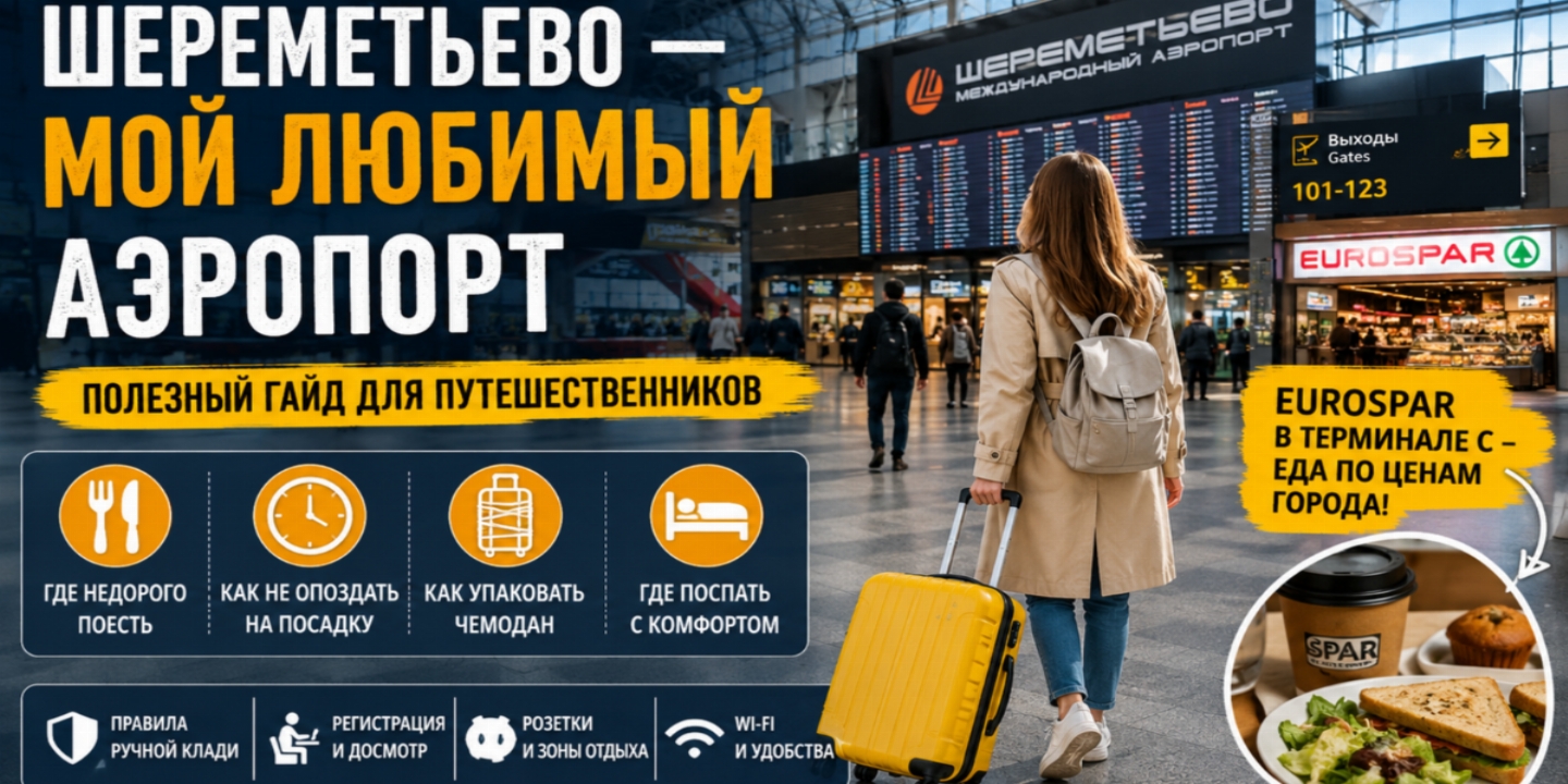 Шереметьево — мой любимый аэропорт: где недорого поесть, как не опоздать на посадку и где комфортно поспать