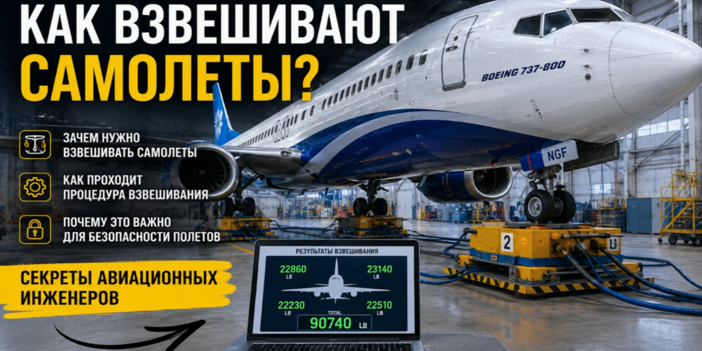 Как взвешивают самолеты: зачем авиалайнерам нужны весы и почему это важно для безопасности полетов