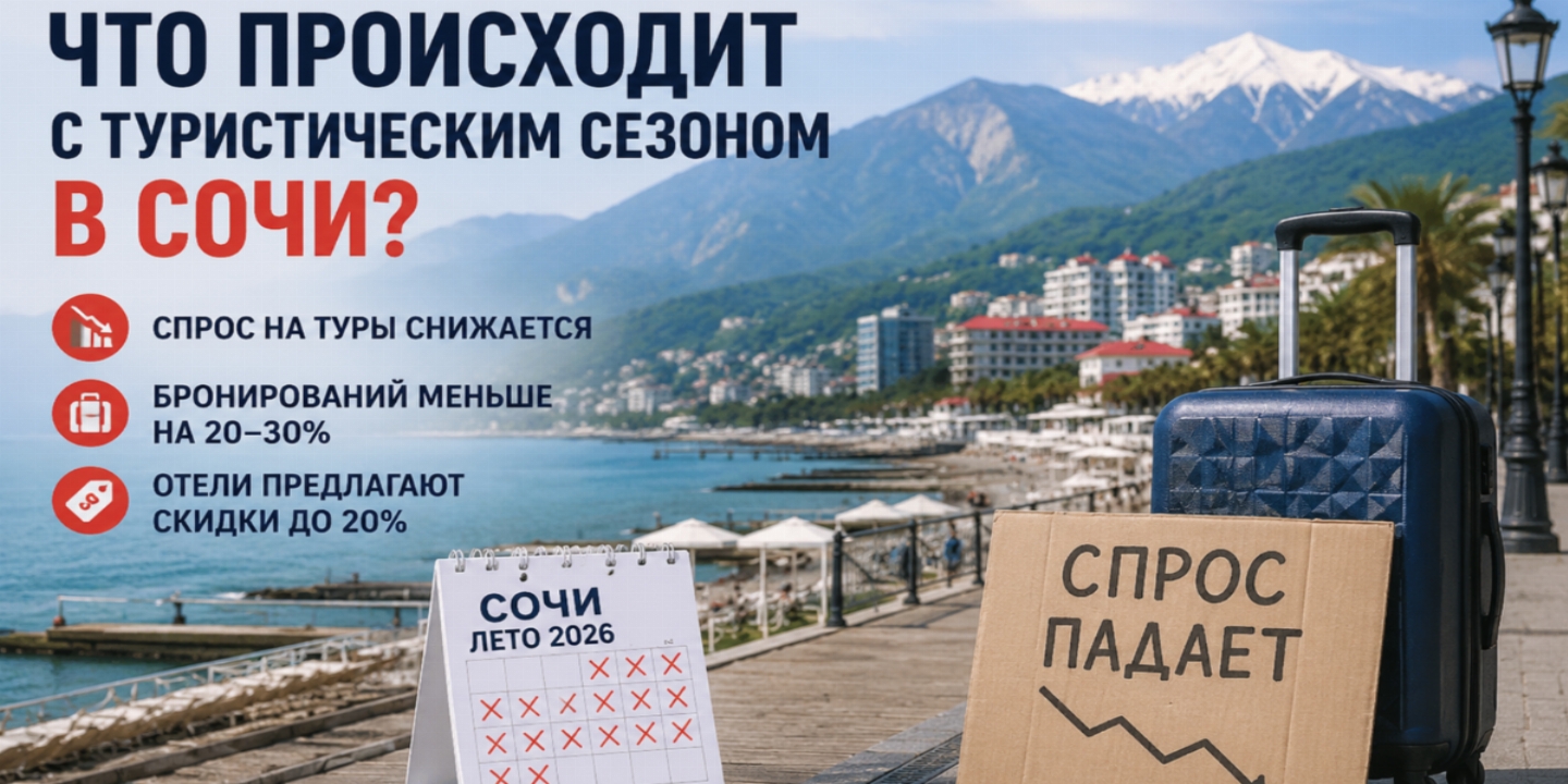 Туристический сезон в Сочи столкнулся с падением спроса
