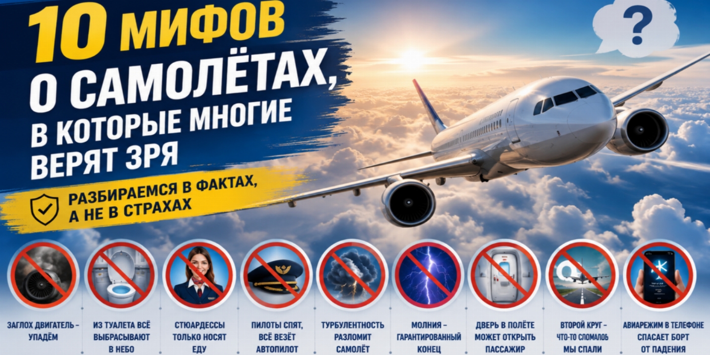 10 мифов о самолётах, в которые многие верят зря
