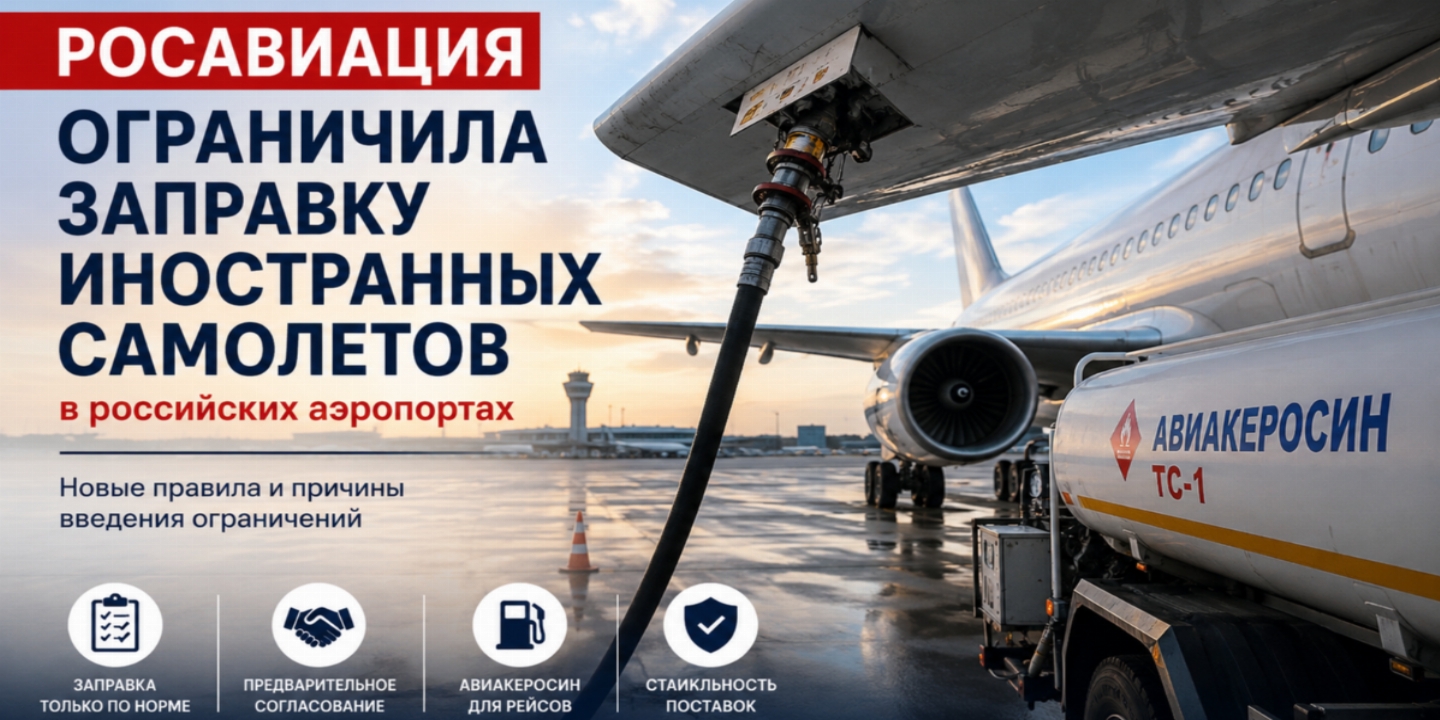 Росавиация ограничила заправку иностранных авиакомпаний в российских аэропортах