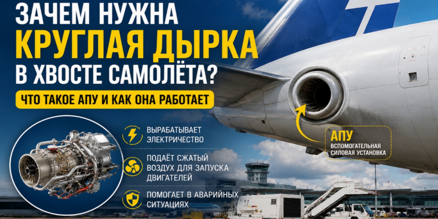 Зачем нужна круглая дырка в хвосте самолёта: какую функцию она выполняет