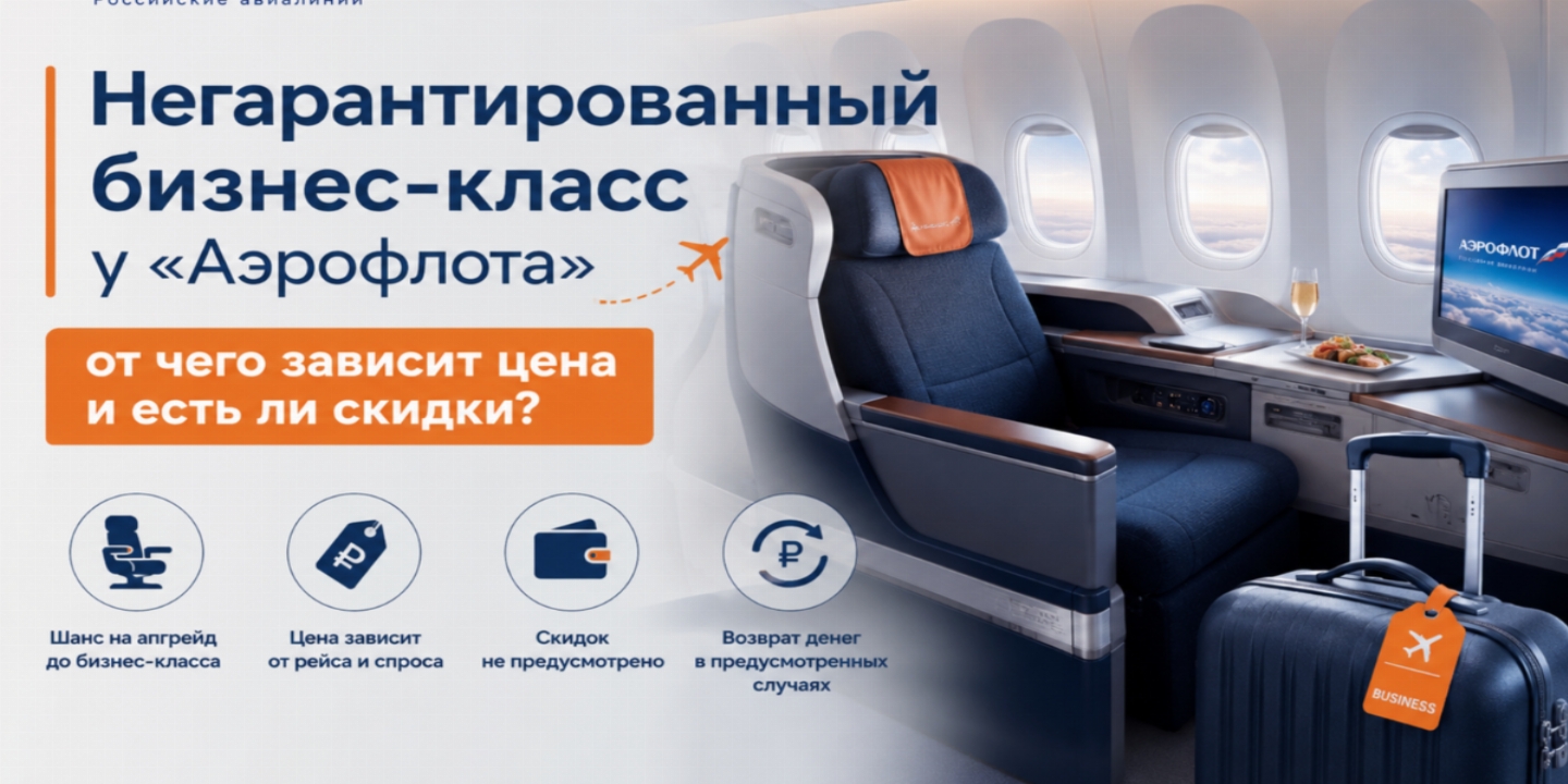 Что такое негарантированный бизнес-класс у «Аэрофлота»: как работает услуга, сколько стоит и можно ли сэкономить