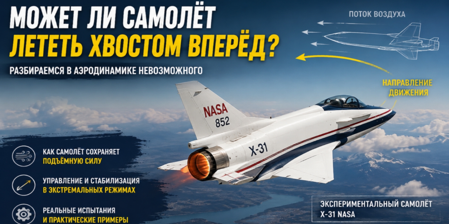 Может ли самолёт лететь хвостом вперёд? Необычный режим полёта, который действительно существует