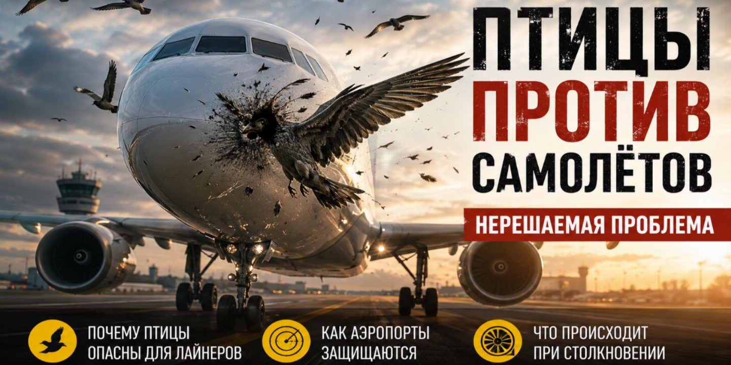 Птицы против самолётов: почему авиация до сих пор не может решить эту опасную проблему