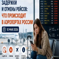 Массовые задержки рейсов 10 мая 2026: что происходит в аэропортах России и чего ждать пассажирам