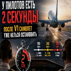 У пилотов есть всего 2 секунды: почему после скорости V1 остановить самолет почти невозможно