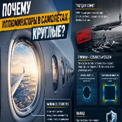 Почему иллюминаторы в самолётах круглые: трагедия, которая изменила всю авиацию