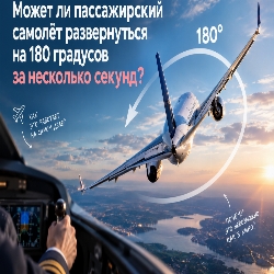 Может ли пассажирский самолёт развернуться на 180 градусов за несколько секунд?